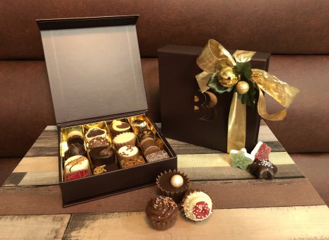 Luxe kerst geschenkdoos bonbons